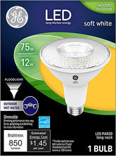 GE Industrial Solutions 38446 LED Bulb, Flood/Spotlight, PAR30L Lamp, 75 W Equivalent, E26 Lamp Base, Dimmable, Clear